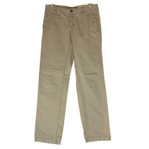 GAP Khakis Womens Sz 6 Regular Beige Distressed Cotton Casual Straight Leg Pants